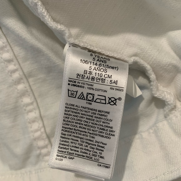Gap white denim jacket. Size 5. - Picture 4 of 4